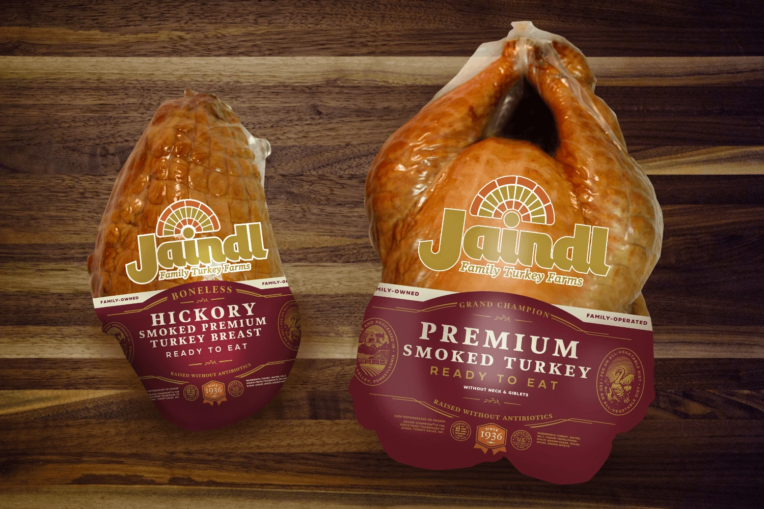 Smoked Turkey Package Design for Jaindl Family Farms