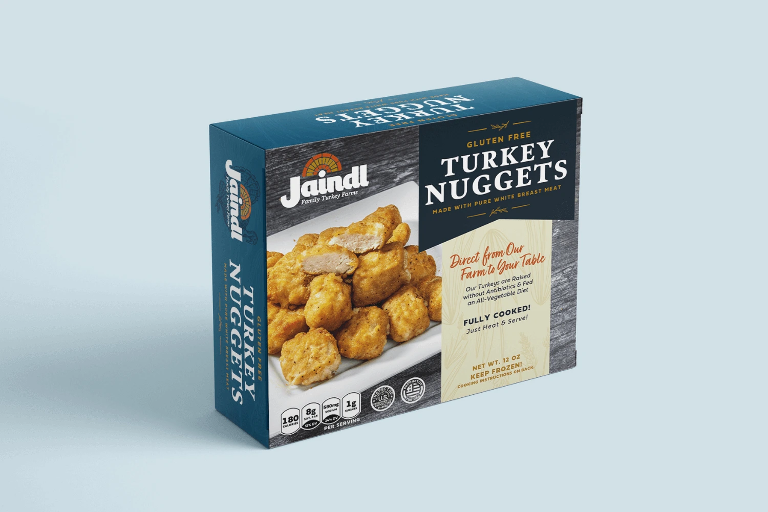 Turkey Nugget Package Design for Jaindl Family Farms